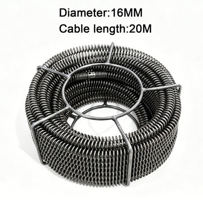 Pipe Cleaning Machine Coiled Spring 16 mm x 20 m  Pipe Cleaning Tool  Coil