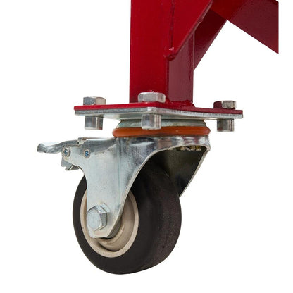 Hydraulic Motorcycle Lift Table, 350 lbs Capacity Motorcycle Scissor Jack Lift with Wide Deck, J-Hooks, 4 Wheels, Hydraulic Foot-Operated Jack Stand for ATV Dirt Bikes | for Dirt bikes and Off-Road Motorcycles, with Foot Pedal, 4 Casters, Safety Pin,