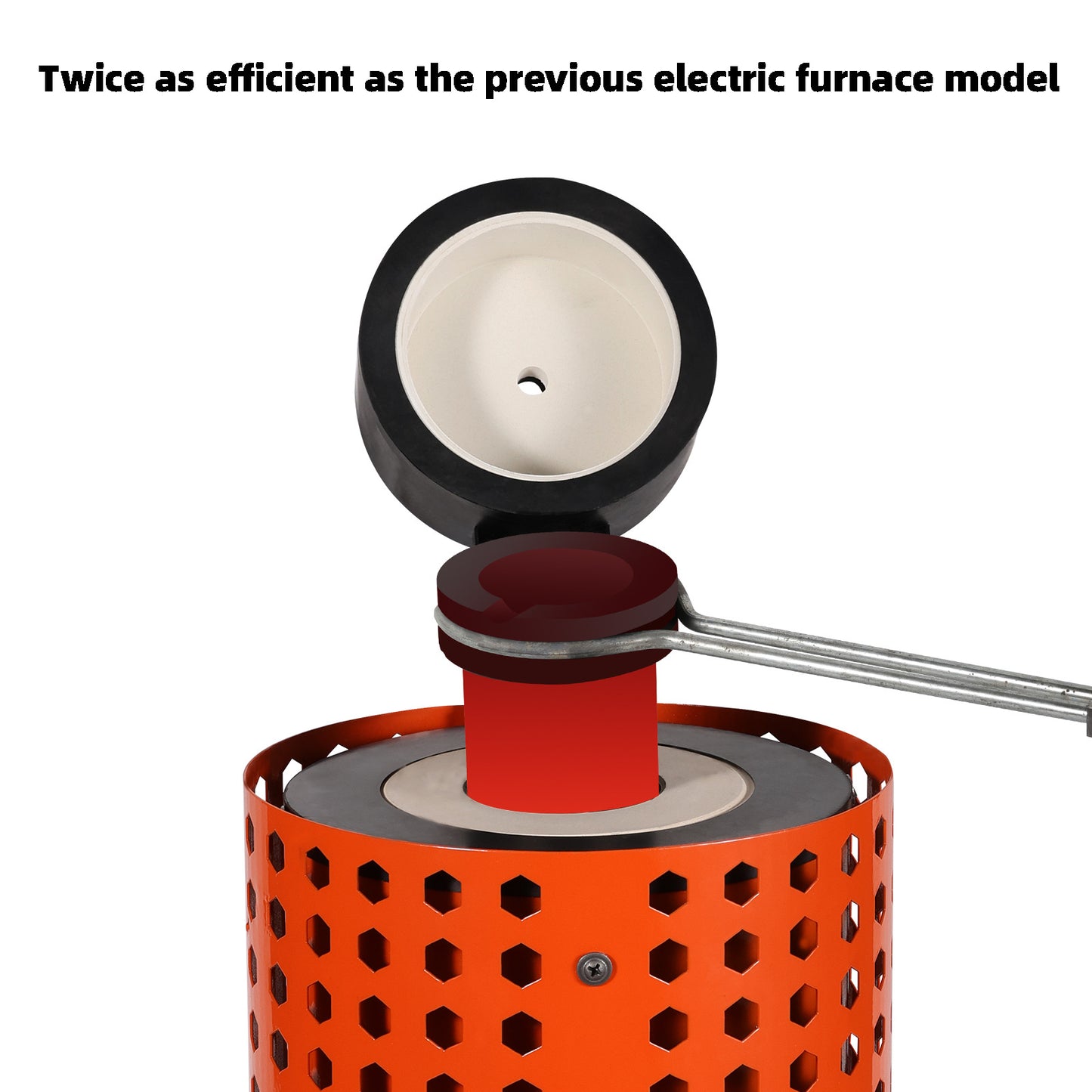 1750W Electric Melting Furnace 3KG Metal Gold Silver Copper Smelter Crucible