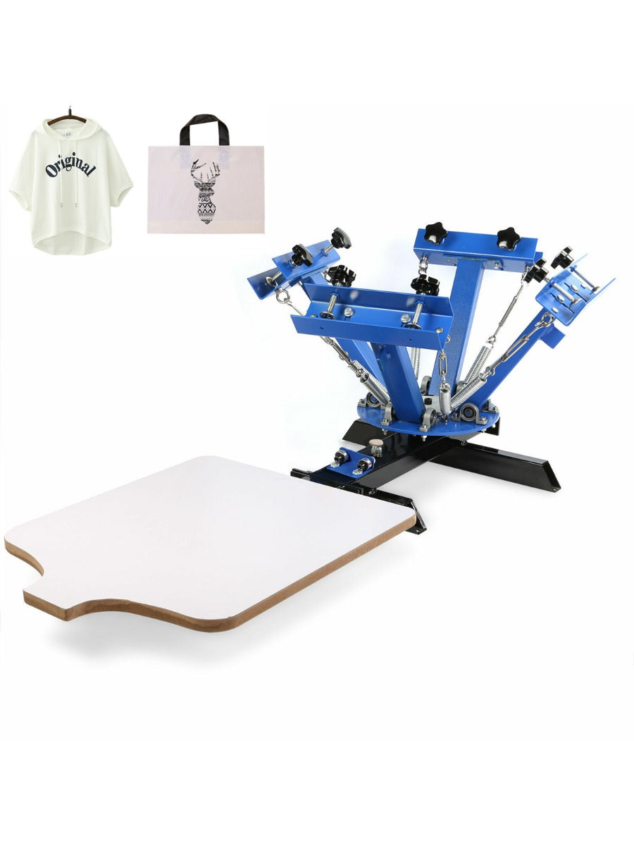 SDKEHUI DIY T-shirt 1-station 1-colou/4-colour 1-station/4-colour 2-station screen printing machine, textile printing machine, screen printing