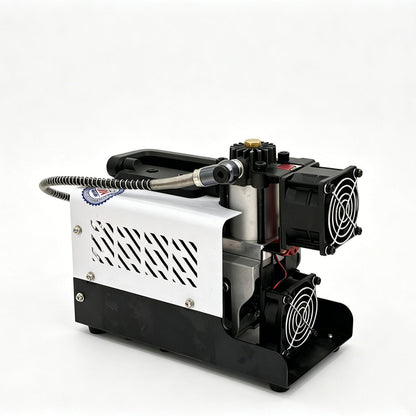 PCP Air Compressor, 30MPa/4500psi Compressor 12V DC With Power Adapter, Manual Stop, No Oil/Water Required Suitable for Paintball, Airsoft Gun, Scuba Cylinder Compressor