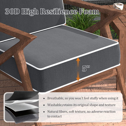 24X24 Inch Set Outdoor Deep Seat Patio Chair Cushions Waterproof Patio Cushions