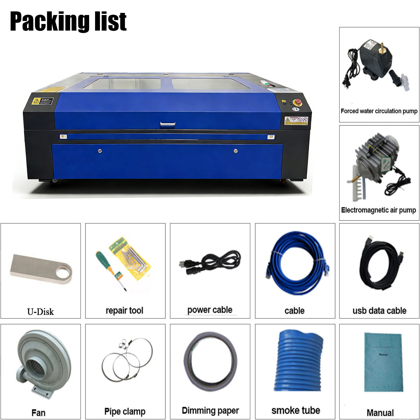 Autofocus 130W CO₂ Laser Engraver Engraving Machine Cutter 900x1400mm RUIDA
