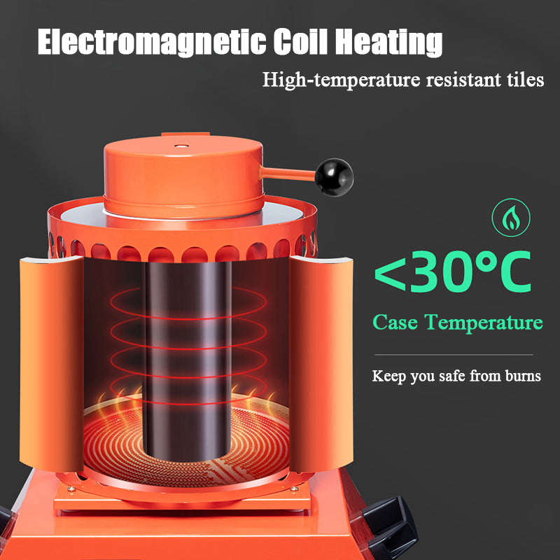 3KG Electric Melting Furnace 1900W Metal Gold Silver Copper Metal Smelter