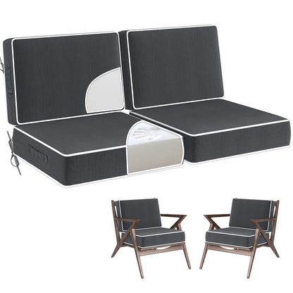24X24 Inch Set Outdoor Deep Seat Patio Chair Cushions Waterproof Patio Cushions