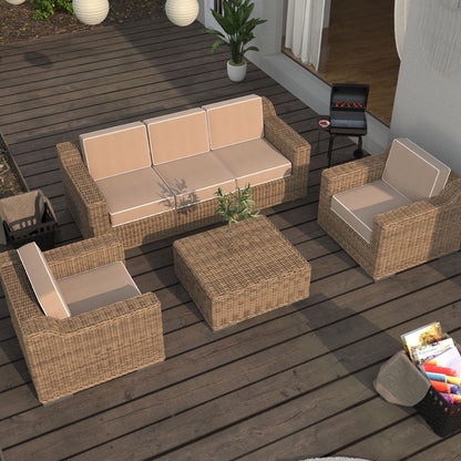 24X24 Inch Set Outdoor Deep Seat Patio Chair Cushions Waterproof Patio Cushions