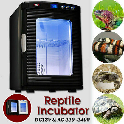 Incubators for Hatching Eggs, 25L Portable Reptile Scientific Lab Incubator with 5°C-60°C, Heating and Cooling for Small Reptiles