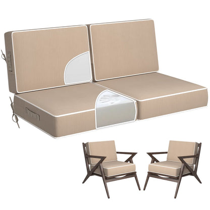 24X24 Inch Set Outdoor Deep Seat Patio Chair Cushions Waterproof Patio Cushions