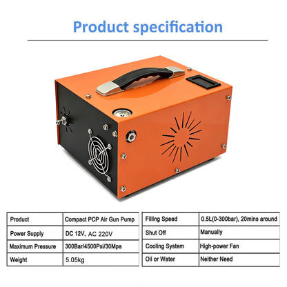 30MPa PCP Air Compressor Electric High Pressure Airgun 4500PSI Paintball Pumps