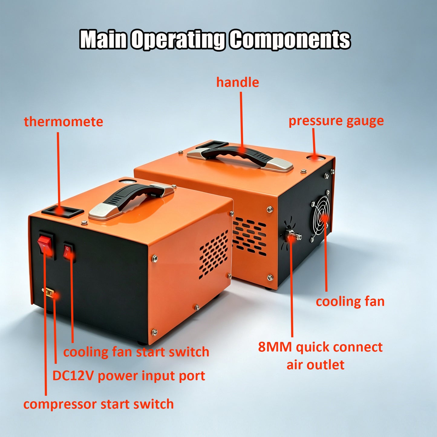 30MPa PCP Air Compressor Electric High Pressure Airgun 4500PSI Paintball Pumps