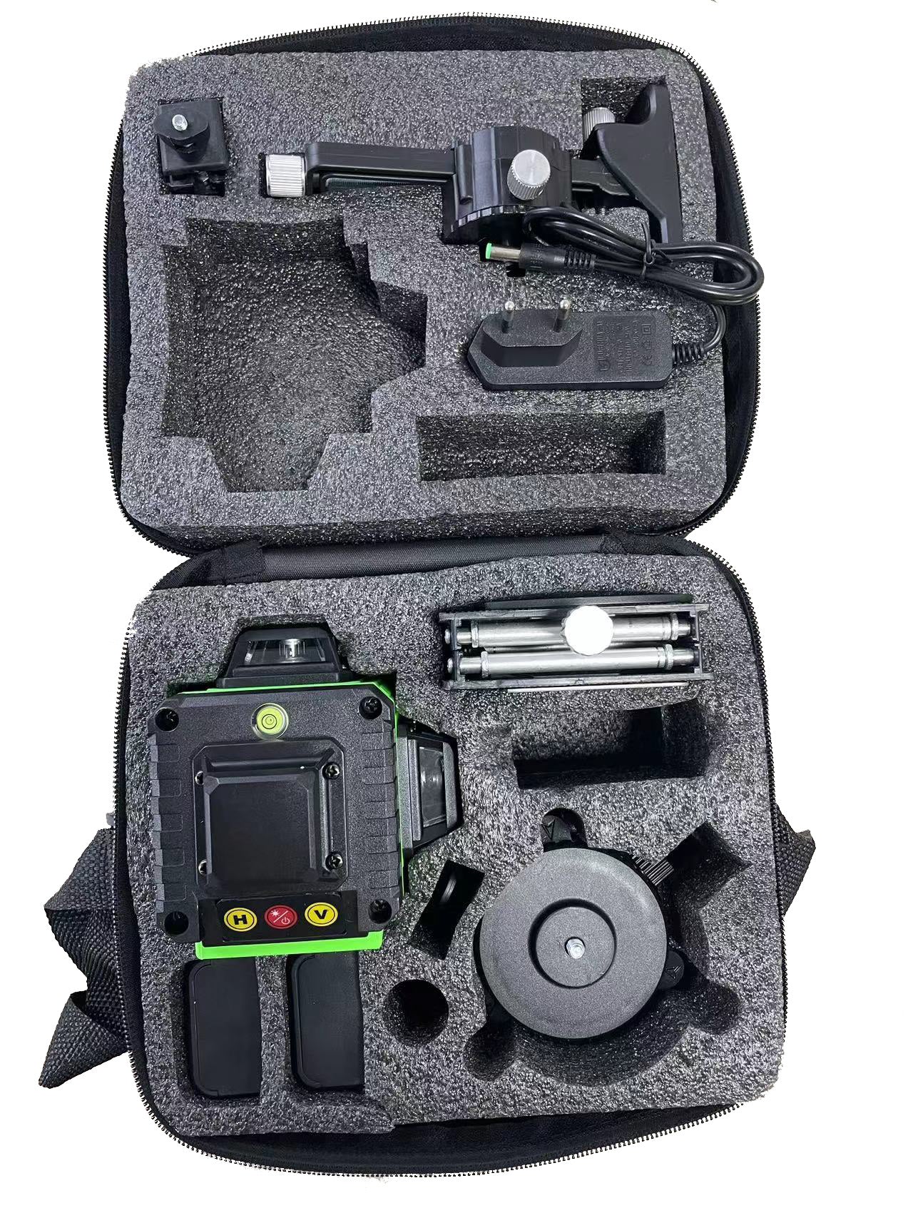 4D 16-line laser level, self-levelling, 360° cross line measuring tool