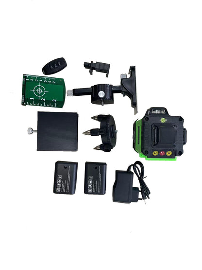 4D 16-line laser level, self-levelling, 360° cross line measuring tool